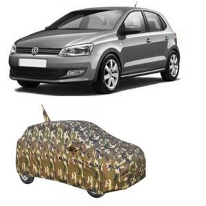 Waterproof Car Body Cover Compatible with Polo with Mirror Pockets (Jungle Print)